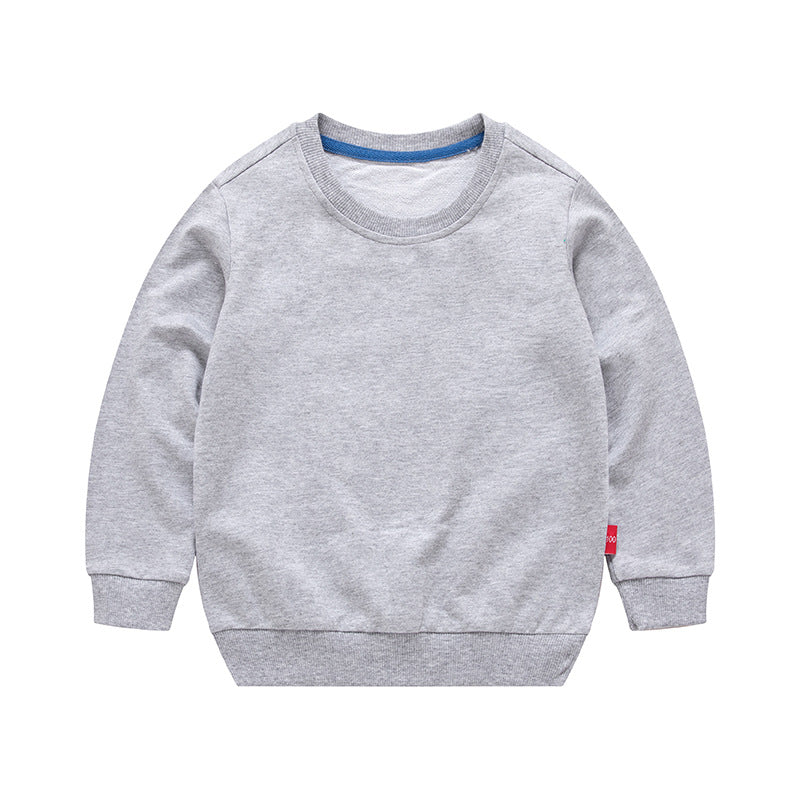 Boys Korean Round Neck Solid Color Loose Long Sleeve Pullover Boys Korean Round Neck Solid Color Loose Long Sleeve Pullover